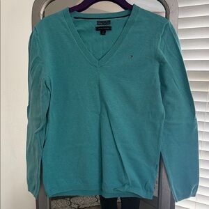 Tommy Hilfiger Aqua V-Neck Sweater